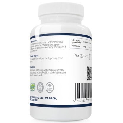 Melatonina 5mg DOBRY SEN ZDROWY SEN 60 tabletek Produkt Vege