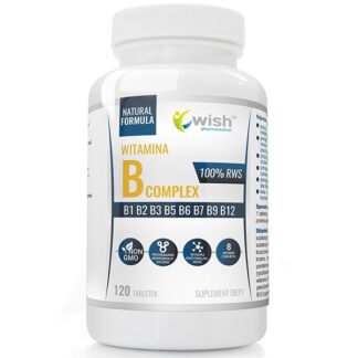 Witamina B Complex B1 B2 B3 B5 B6 B7 B9 B12 120 tabletek