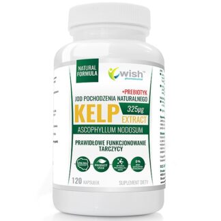 Kelp Jod Naturalny 325mcg + Prebiotyk  120kapsułek Produkt Vege