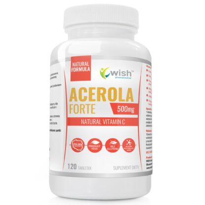 Acerola Forte 500mg naturalna witamina C 120 tabletek