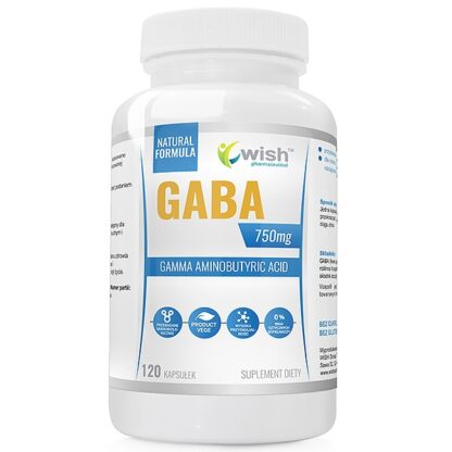 GABA Kwas Gamma-Aminomasłowy PRODUKT VEGE 120 kapsułek
