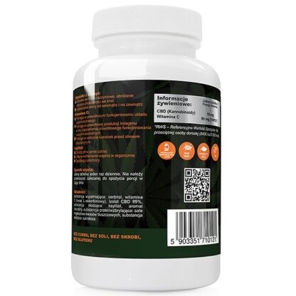 CBD 10mg + Witamina C 80mg FULL SPECTRUMC 60 tabletek do ssania PRODUKT VEGE