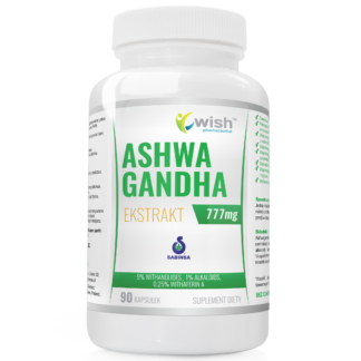 ASHWAGANDHA EXTRACT 777mg 9% WITHANOLIDES, 1% ALKALOIDS, 0,25 WITHAFERIN A 90 kapsułek