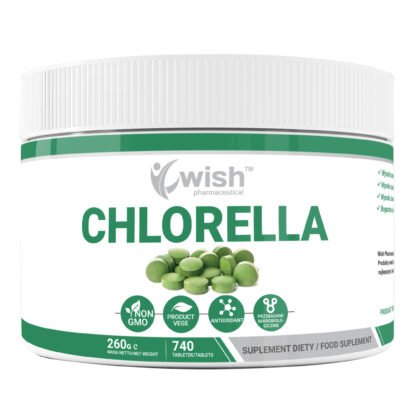 CHLORELLA Pyrenoidesa OCZYSZCZENIE ODPORNOŚĆ ŻELAZO ALGI SUPERFOOD 740 tabletek Produkt Vege