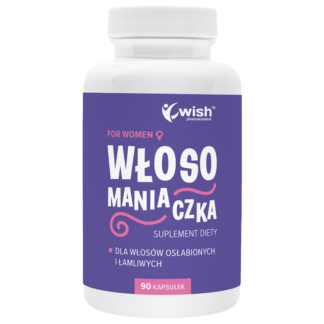 WŁOSOMANIACZKA Gęste Włosy Biotyna Kwas Hialuronowy Odbudowa 90 kapsułek