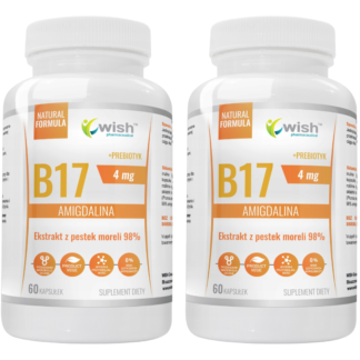 AMIGDALINA Witamina B17 1+1 GRATIS 4 mg Pestki Moreli 2 x 60 kapsułek