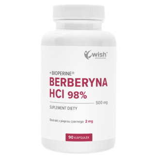 BERBERYNA HCl 98% 500 mg Ekstrakt Kontrola Cukru Odchudzanie 90 kapsułek