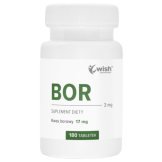 BOR 3 mg Kwas Borowy Stawy Kości Metabolizm Pamięć Koncentracja 180 tabletek BOR 3 mg Kwas Borowy Stawy Kości Metabolizm Pamięć Koncentracja 180 tabletek