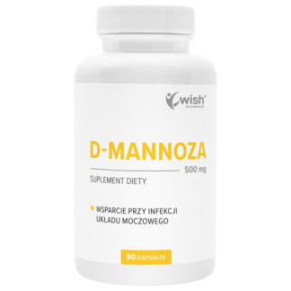 D-MANNOZA 500 mg Układ Moczowy Zdrowy Pęcherz Infekcje D-mannose 90 kapsułek