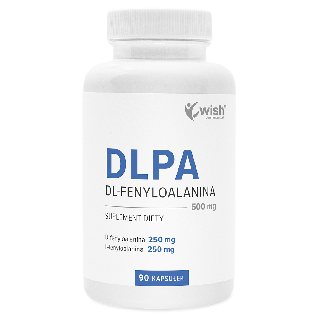 DLPA 500 mg DL-fenyloalanina Koncentracja Dopamina Nastrój 90 kapsułek DLPA 500 mg DL-fenyloalanina Koncentracja Dopamina Nastrój 90 kapsułek