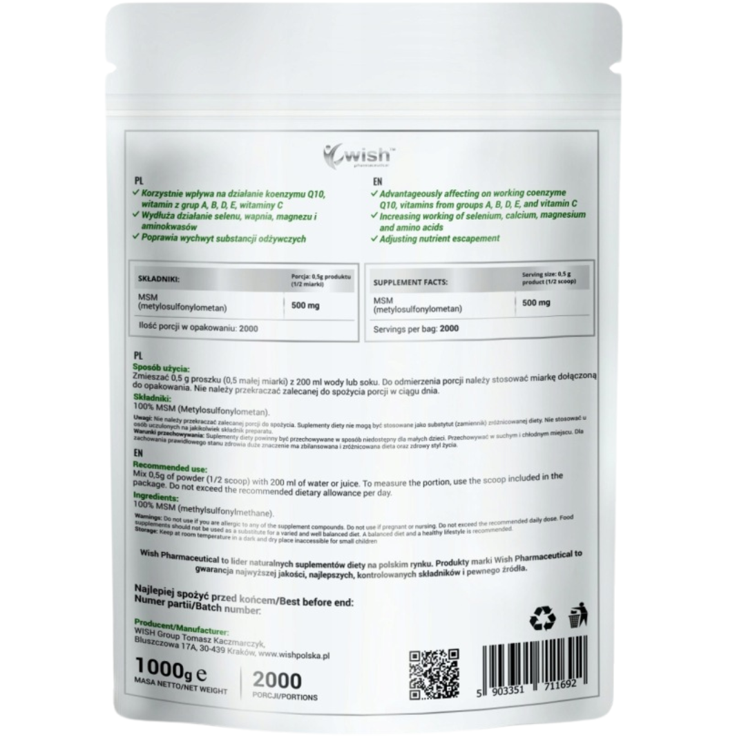 ZESTAW WITAMINA C 1000 mg 1 kg + MSM 500 mg 1 kg W PROSZKU ZESTAW WITAMINA C 1000 mg 1 kg + MSM 500 mg 1 kg W PROSZKU