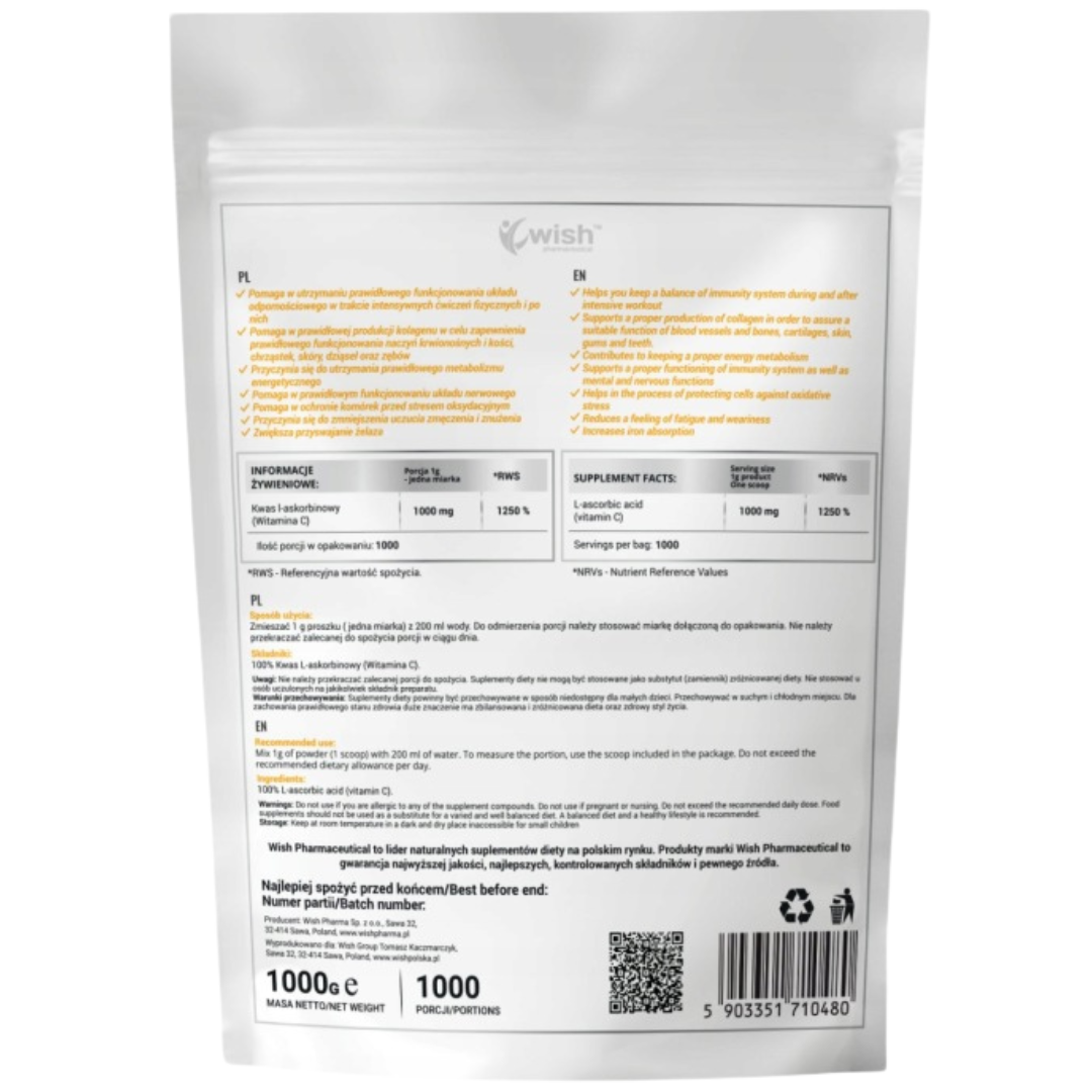 ZESTAW WITAMINA C 1000 mg 1 kg + MSM 500 mg 1 kg W PROSZKU ZESTAW WITAMINA C 1000 mg 1 kg + MSM 500 mg 1 kg W PROSZKU